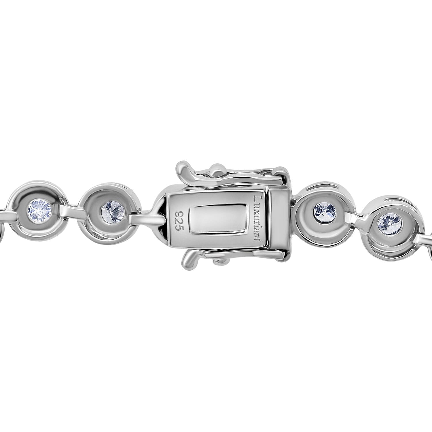 Luxuriant Lab Grown Diamond (SI-GH) Bracelet (Size 7.5) in Rhodium Overlay Sterling Silver 3.30 Ct, Silver Wt. 12.60 Gms.