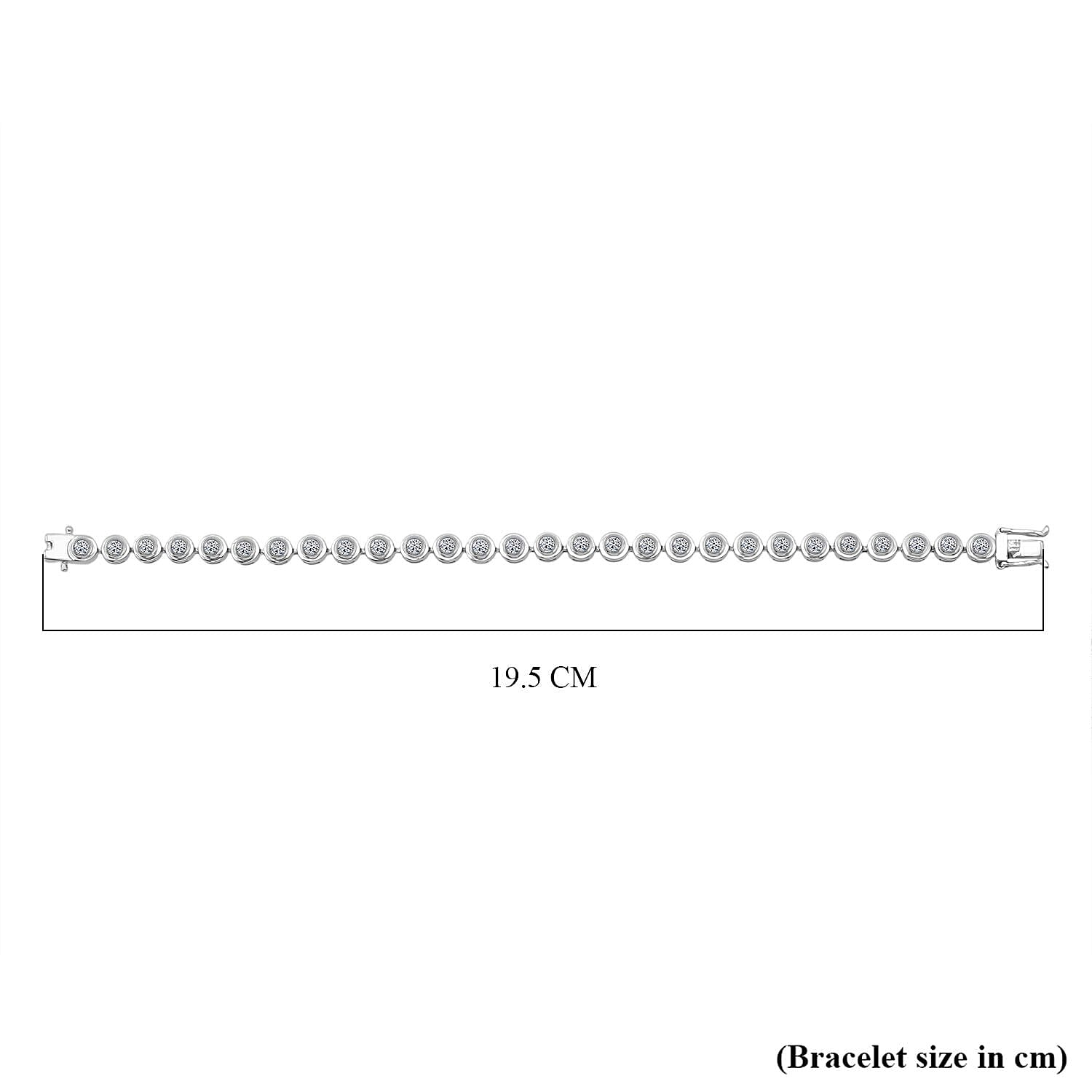 Luxuriant Lab Grown Diamond (SI-GH) Bracelet (Size 7.5) in Rhodium Overlay Sterling Silver 3.30 Ct, Silver Wt. 12.60 Gms.