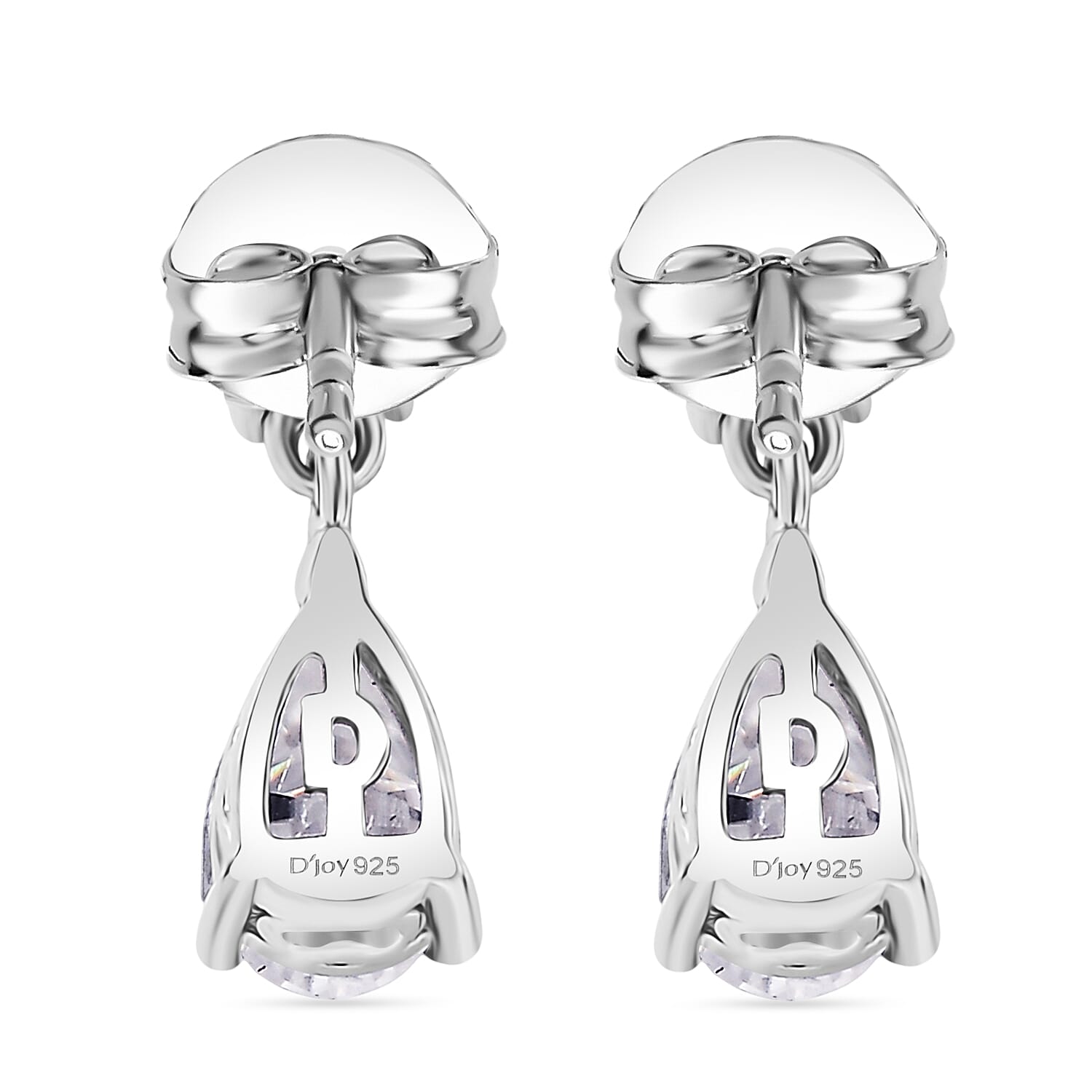 D'Joy Moissanite Dangling Earring in Platinum Overlay Sterling Silver 1.88 Ct.