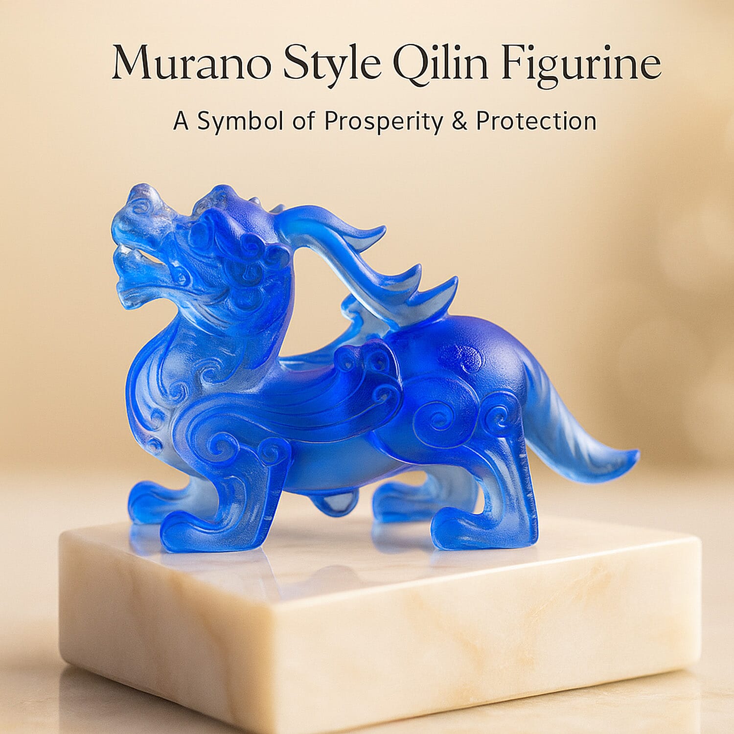 Blue Colour Murano Style Glass Figurine 360.00 Ct.