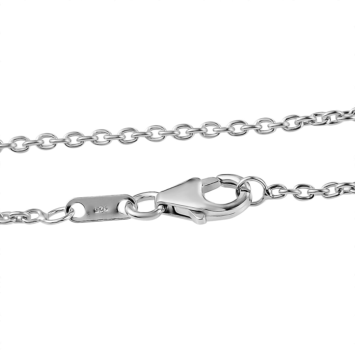 D'Joy Moissanite Station Necklace (Size - 20) in Platinum Overlay Sterling Silver 2.11 Ct.
