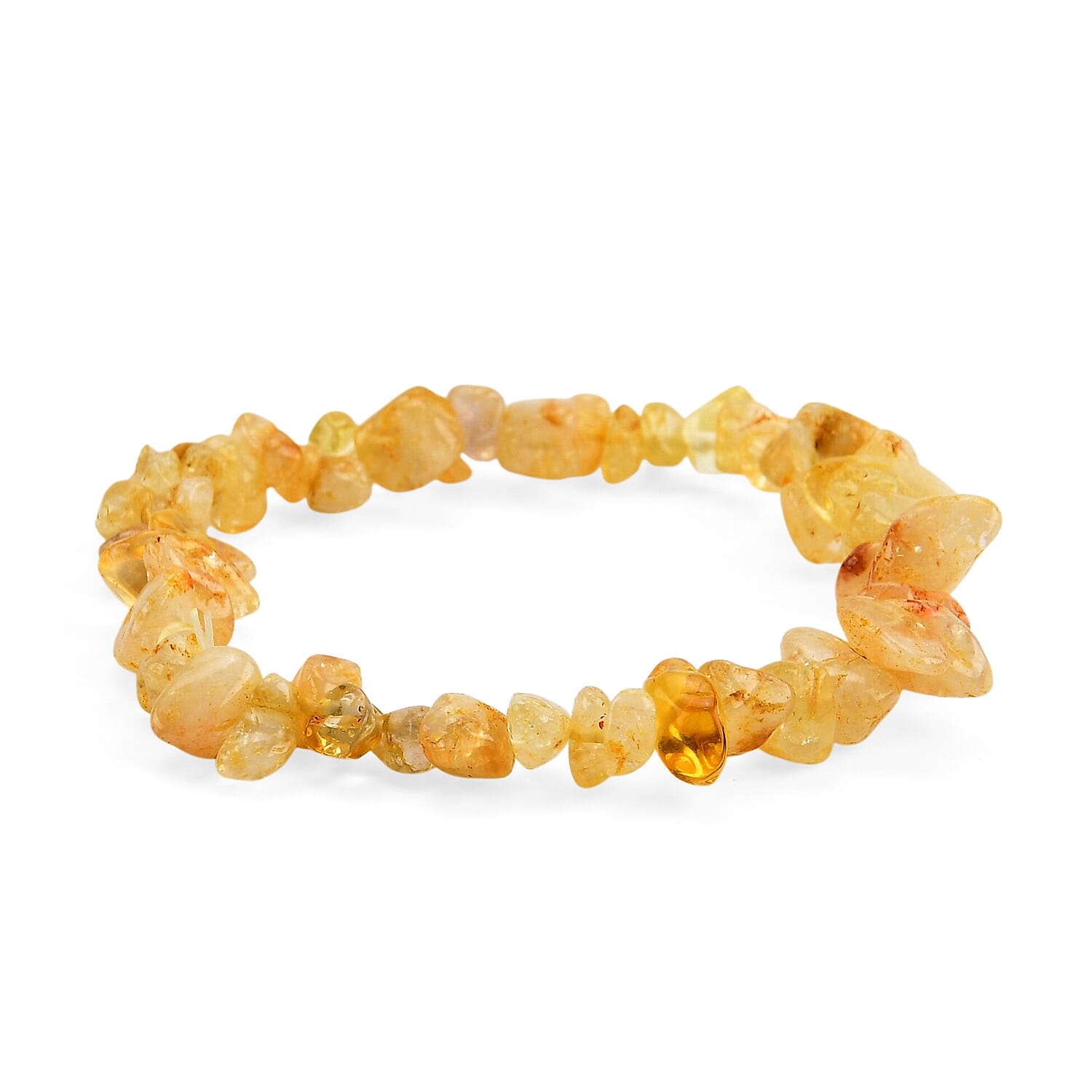 2-Piece Citrine Crystal Turtle with Matching Bracelet - Yellow