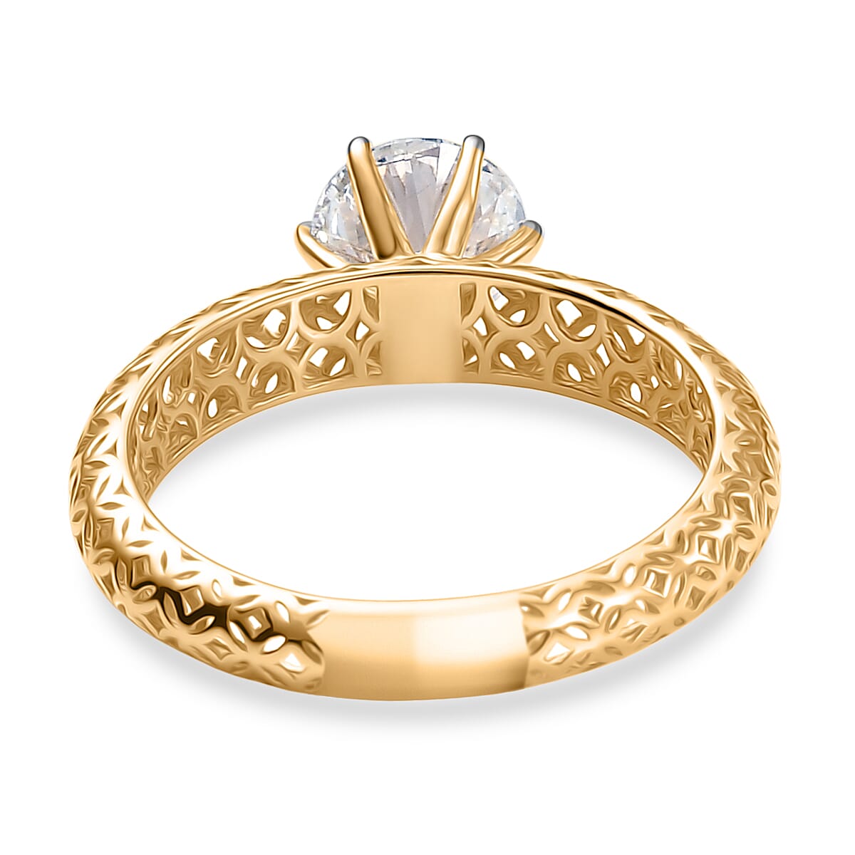 Luxuriant 1carat Lab Grown Mirage Ring in 9K yellow Gold