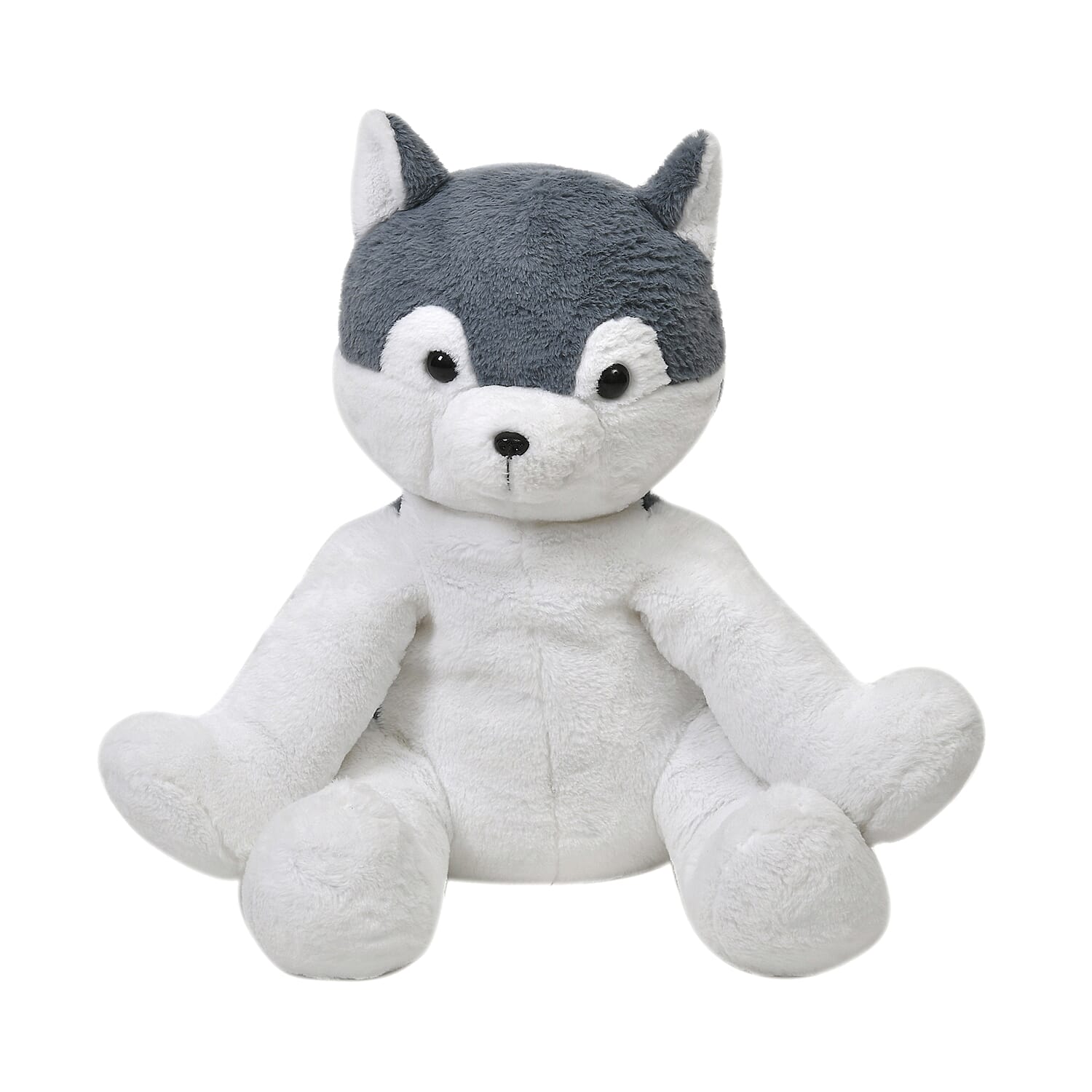 Bliss-Beyond-Sitting-Husky-Dog-Plush-Toy-40-cm-Grey-White