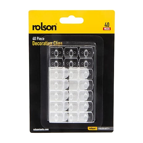 40pc Decorating Clips 200g Capacity Per Hook - Crystal