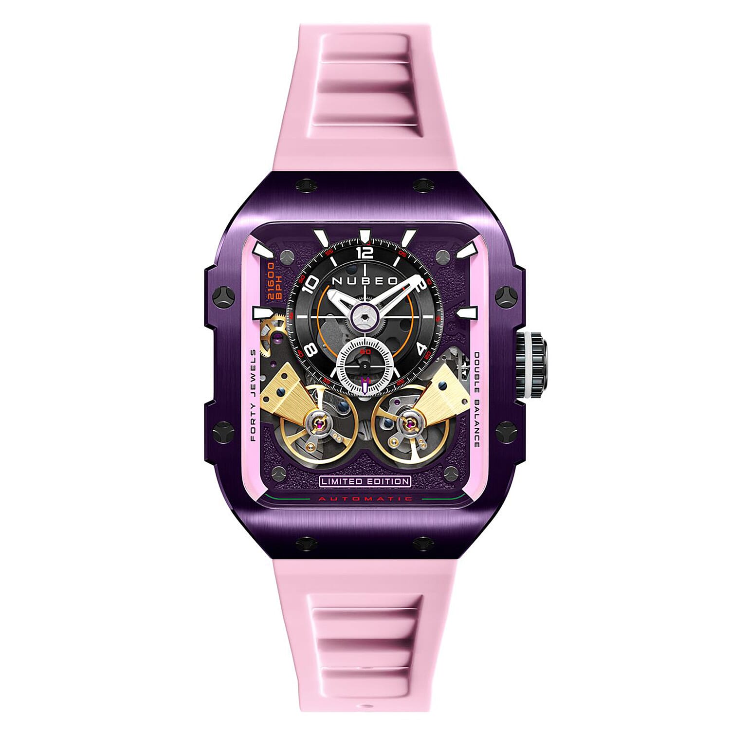 NUBEO-Maven-Automatic-Limited-Edition-Rich-Purple-Dial-Mens-Watch-with