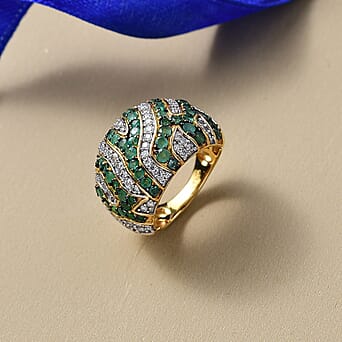 https://tjcuk.sirv.com/Products/82/5/8251140/D-Joy-Emerald-Moissanite-Cluster-Ring-in-18K-YG-VermeilSterling-Silver_8251140_1.jpg?w=342&h=342