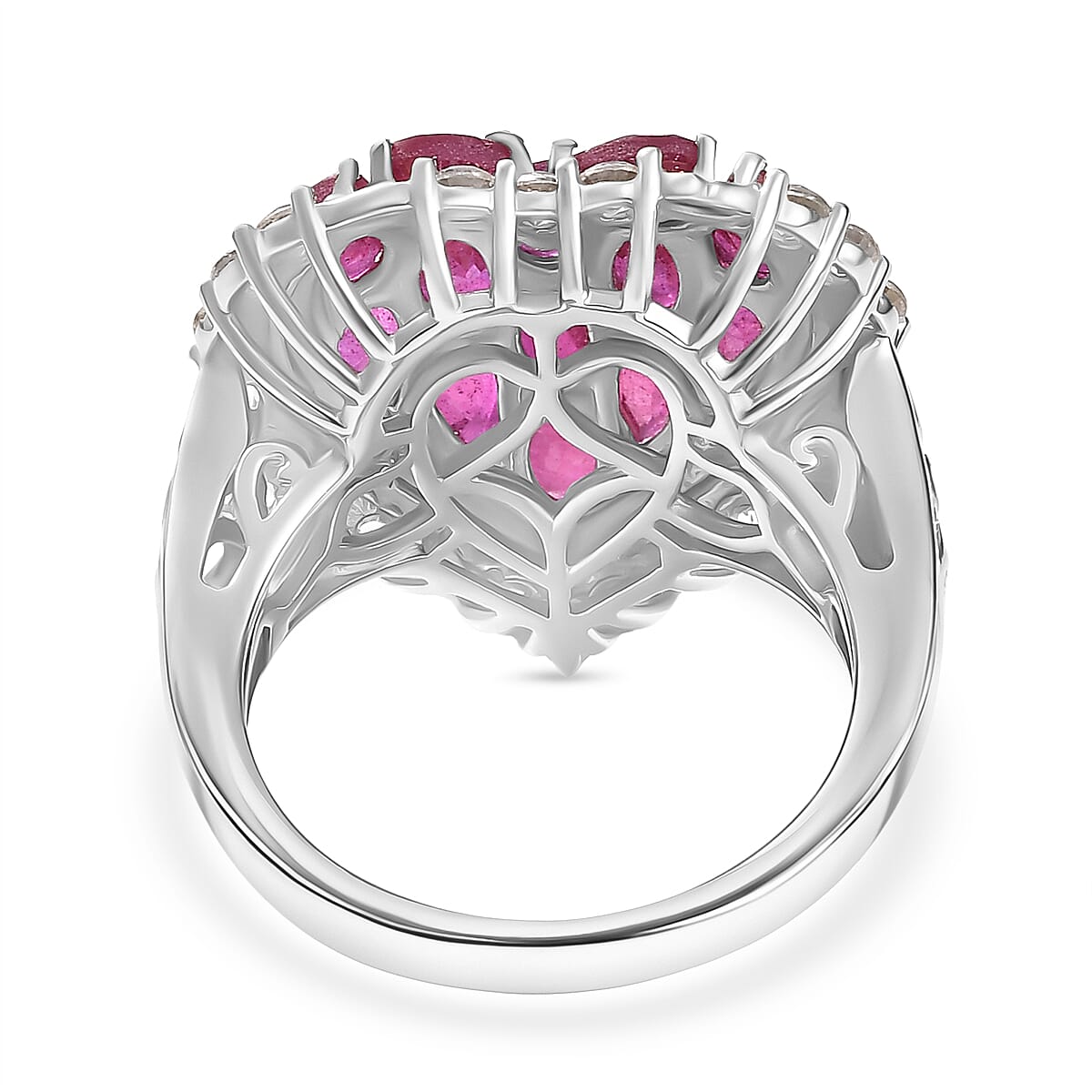 D'Joy Cluster Ring in 18K Vermeil Yellow Gold Plated & Rhodium Overlay Sterling Silver