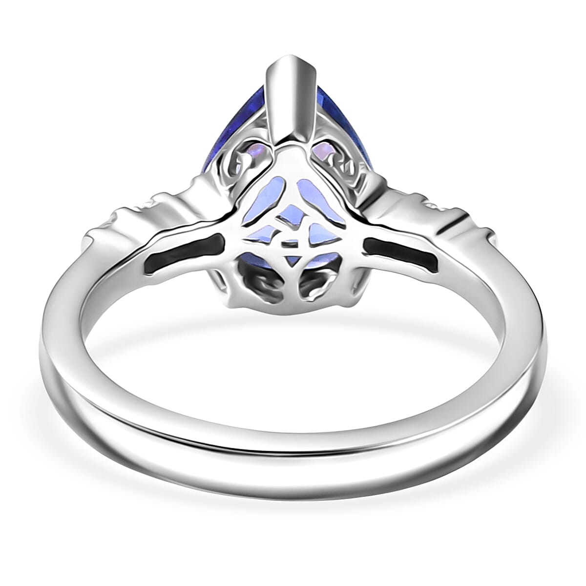 Rhapsody 950 Platinum AAAA Tanzanite White Diamond (VS-EF) Ring 2.56 Ct, Platinum Wt. 5.70 Gms.