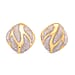 New Retro Luxury Square Drip Pink Enamel Earrings with Push Back in Yellow Gold Plated