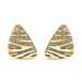 Enamel Earring with Push Back in Yellow Gold Plated