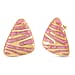 Enamel Earring with Push Back in Yellow Gold Plated