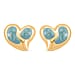 Enamel Earring with Push Back in Yellow Gold Plated