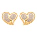 Enamel Earring with Push Back in Yellow Gold Plated