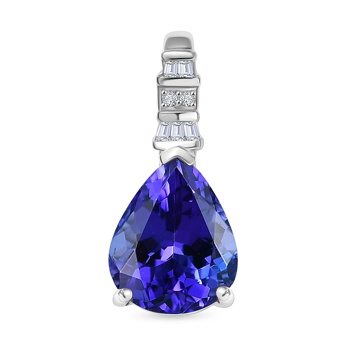 Rhapsody 950 Platinum AAAA Tanzanite & White Diamond (VS-EF) Pendant 2.53 Ct.
