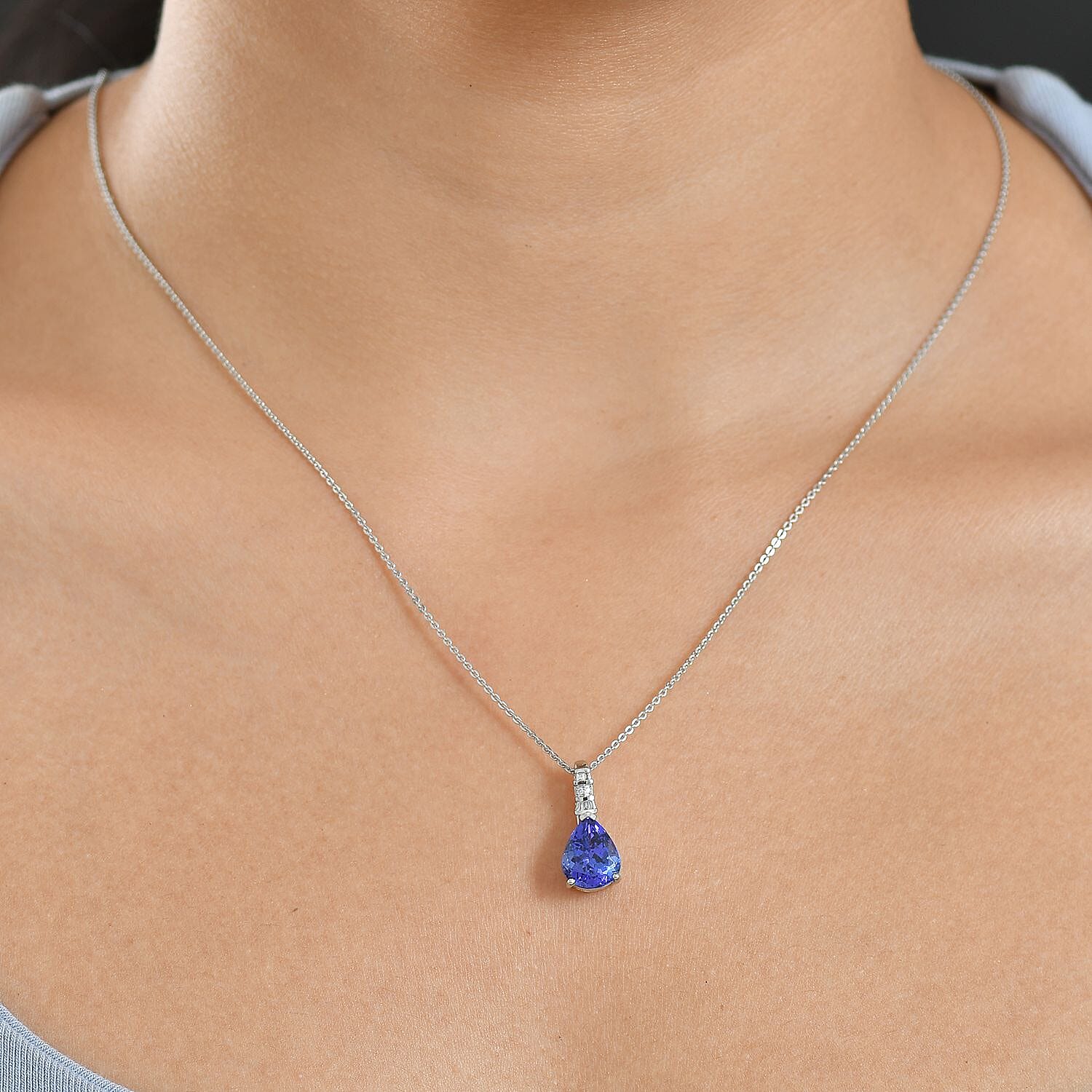 Rhapsody 950 Platinum AAAA Tanzanite & White Diamond (VS-EF) Pendant 2.53 Ct.