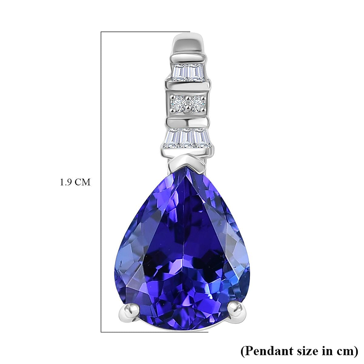 Rhapsody 950 Platinum AAAA Tanzanite & White Diamond (VS-EF) Pendant 2.53 Ct.