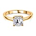 Moissanite Asscher-Cut Solitaire Ring