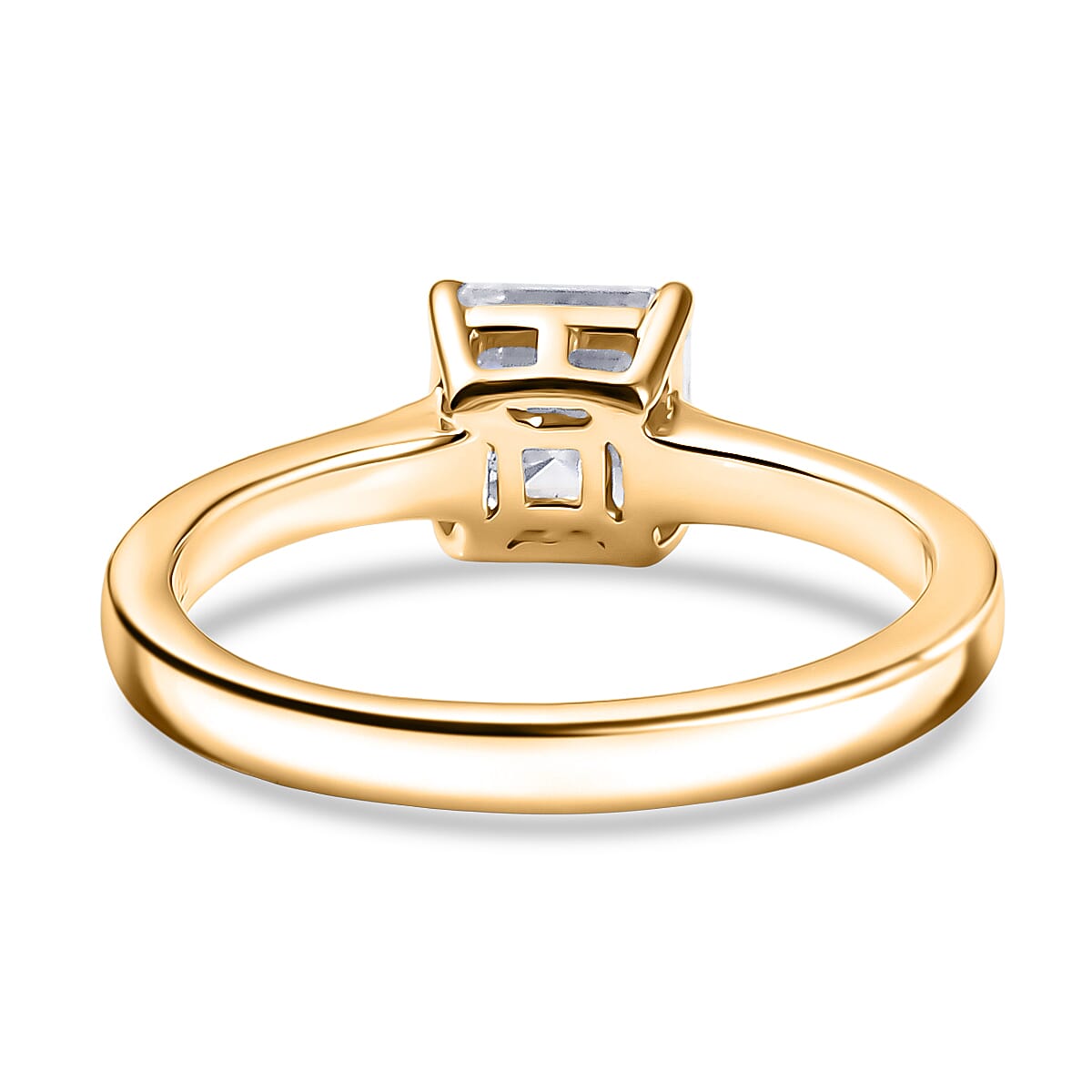 Moissanite Asscher-Cut Solitaire Ring