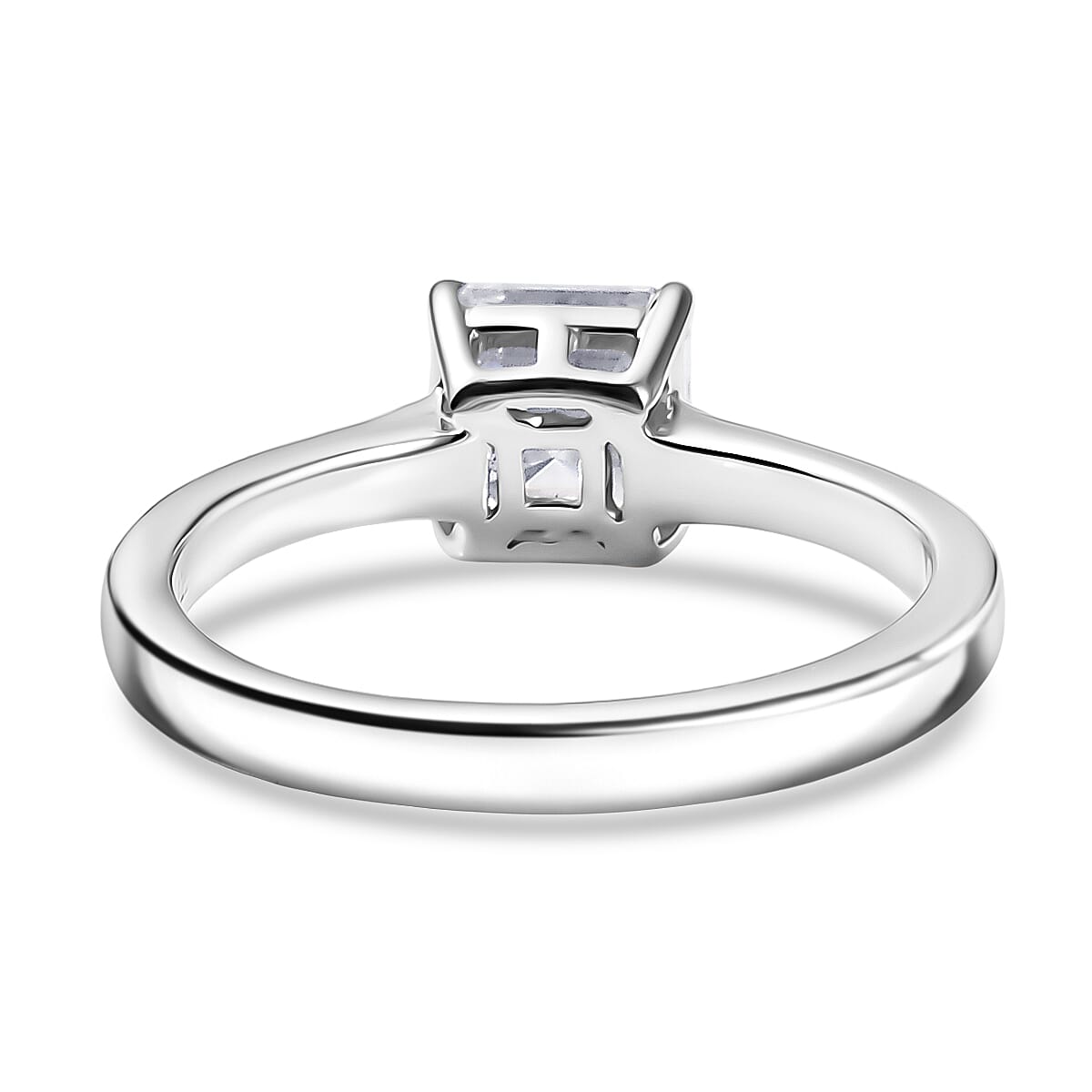 Moissanite Asscher-Cut Solitaire Ring