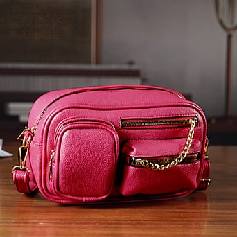 https://tjcuk.sirv.com/Products/82/5/8252147/Multi-Pocket-Crossbody-Bag-with-Gold-Chain-Detail-Rose-Red_8252147_1.jpg?w=342&h=342
