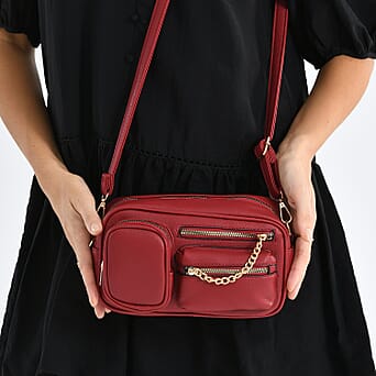 https://tjcuk.sirv.com/Products/82/5/8252152/Multi-Pocket-Crossbody-Bag-with-Gold-Chain-Detail-Burgundy_8252152_3.jpg?w=342&h=342