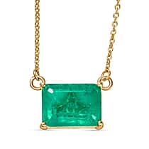D'Joy Emeraldine Triplet Quartz Necklace (Size - 20) in Yellow Gold Plated Sterling Silver 7.95 Ct.
