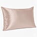 LIVMORE 100% Mulberry Silk Luxury Pillow Cover with MOP Button Closure - Beige
