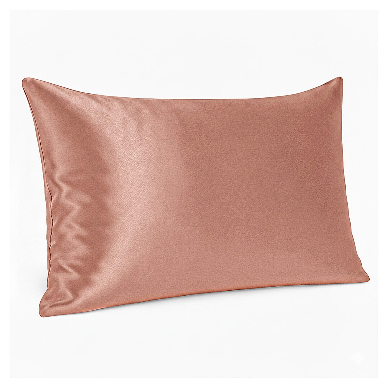 LIVMORE 100% Mulberry Silk Luxury Pillow Cover with MOP Button Closure - Rose Gold