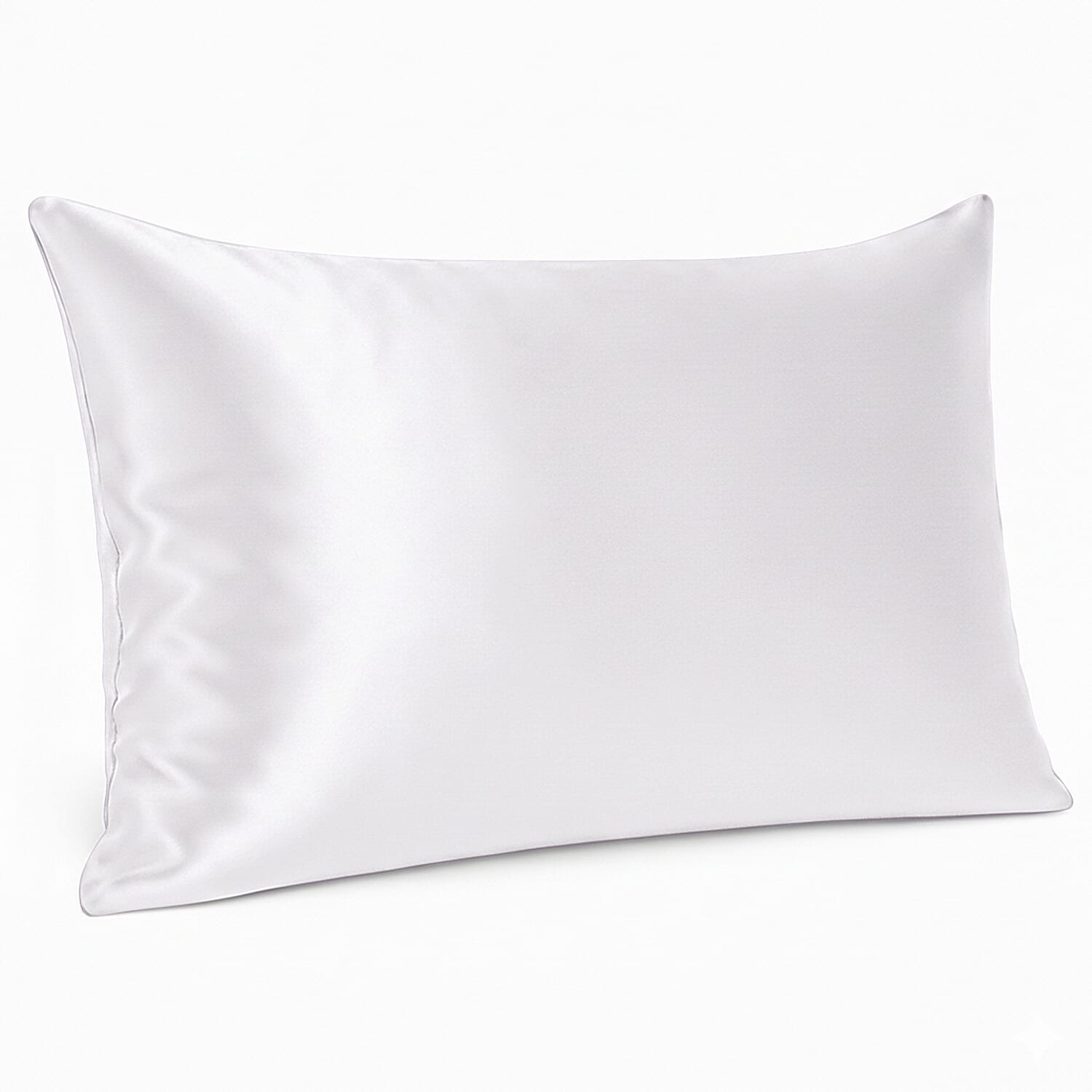 LIVMORE 100% Mulberry Silk Luxury Pillow Cover with MOP Button Closure - Ivory