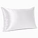 LIVMORE 100% Mulberry Silk Luxury Pillow Cover with MOP Button Closure - Beige