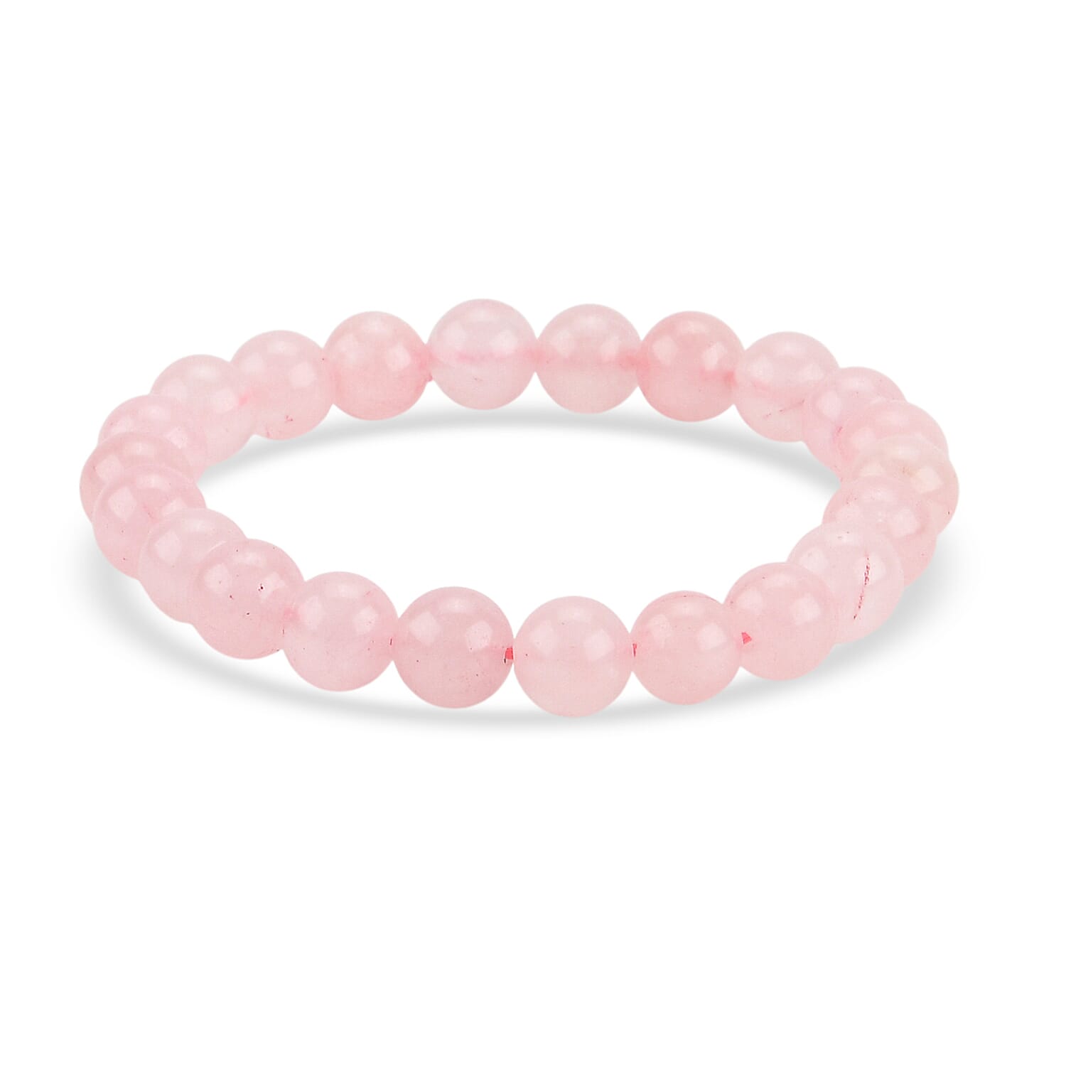 80 Genuine Gemstone Frame Collection with Bracelet (Size 7 Strachable) - Rose Quartz