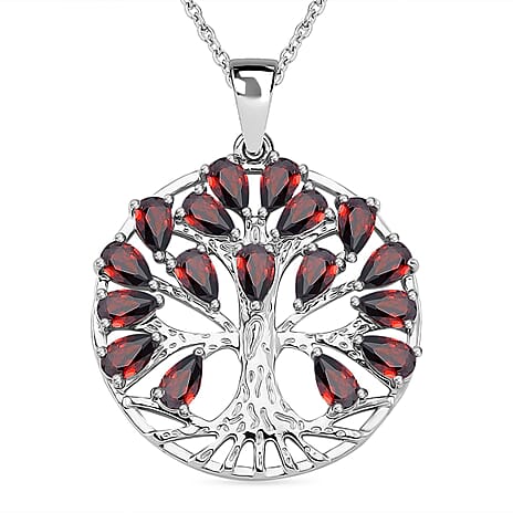 Red Cubic Zirconia Fancy Necklace (Size - 20)   6.00 Ct.