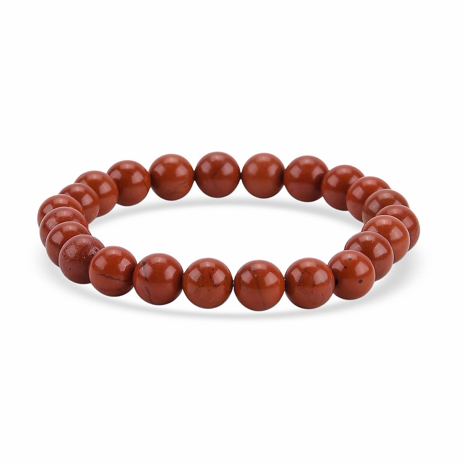 80 Genuine Gemstone Frame Collection with Bracelet (Size 7 Stretchable) - Red Jasper