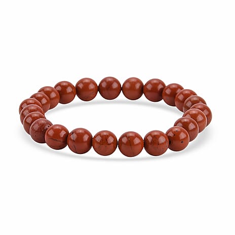 80 Genuine Gemstone Frame Collection with Bracelet (Size 7 Stretchable) - Red Jasper