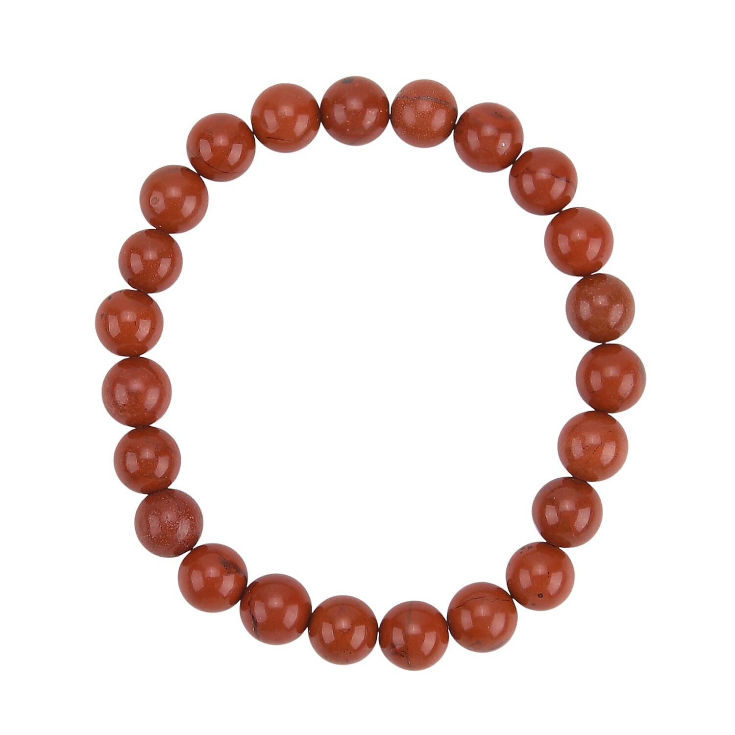 80 Genuine Gemstone Frame Collection with Bracelet (Size 7 Stretchable) - Red Jasper