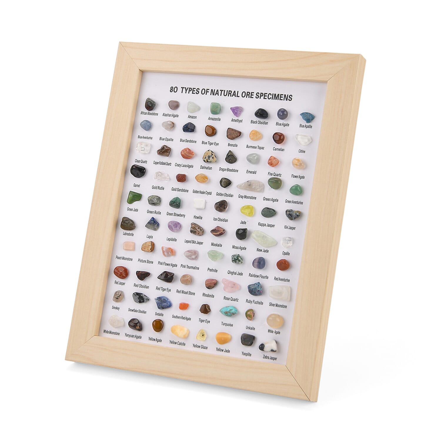80 Genuine Gemstone Frame Collection with Bracelet (Size 7 Stretchable) - Green Aventurine