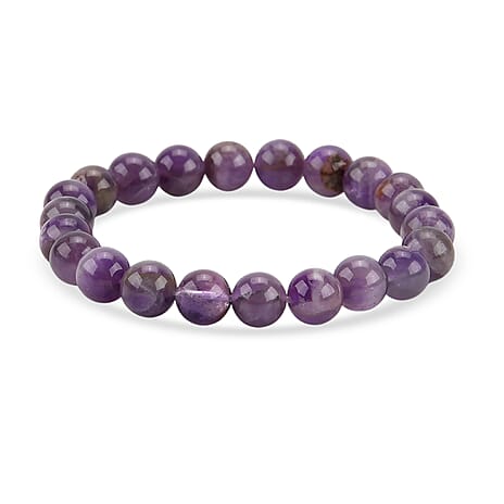 80 Genuine Gemstone Frame Collection with Bracelet (Size 7 Stretchable) - Amethyst