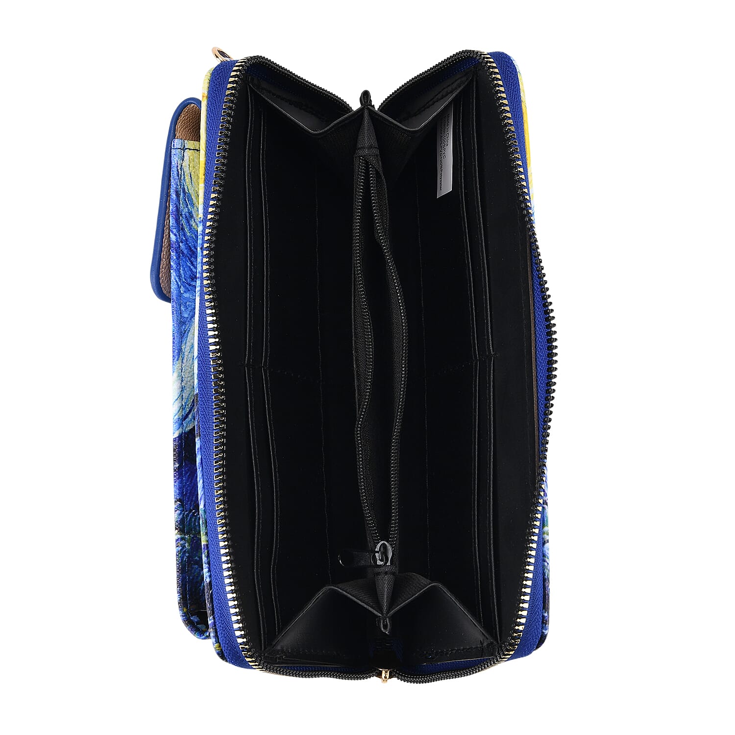 PU Printed Wallet (Size 20x11x2 cm) - Blue - Light Blue