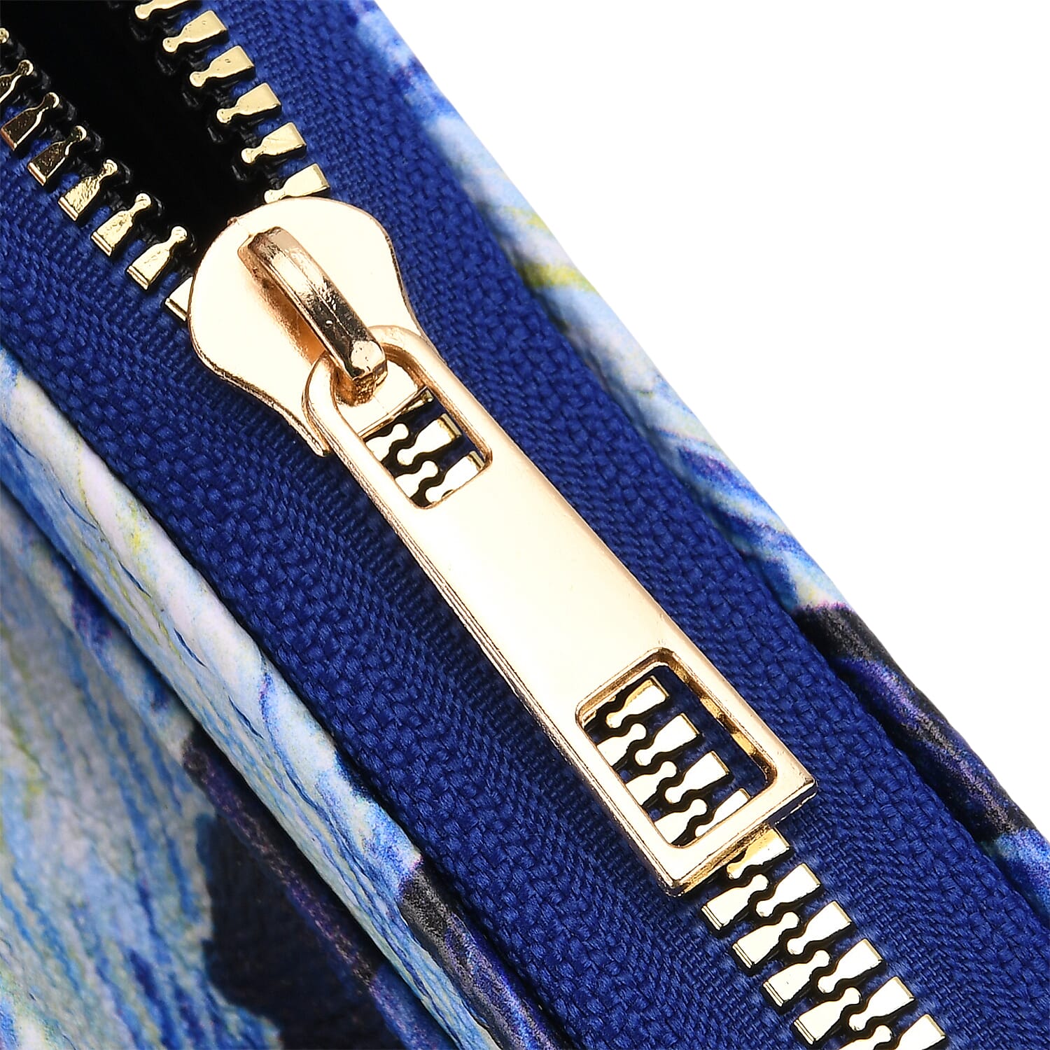 PU Printed Wallet (Size 20x11x2 cm) - Blue - Light Blue