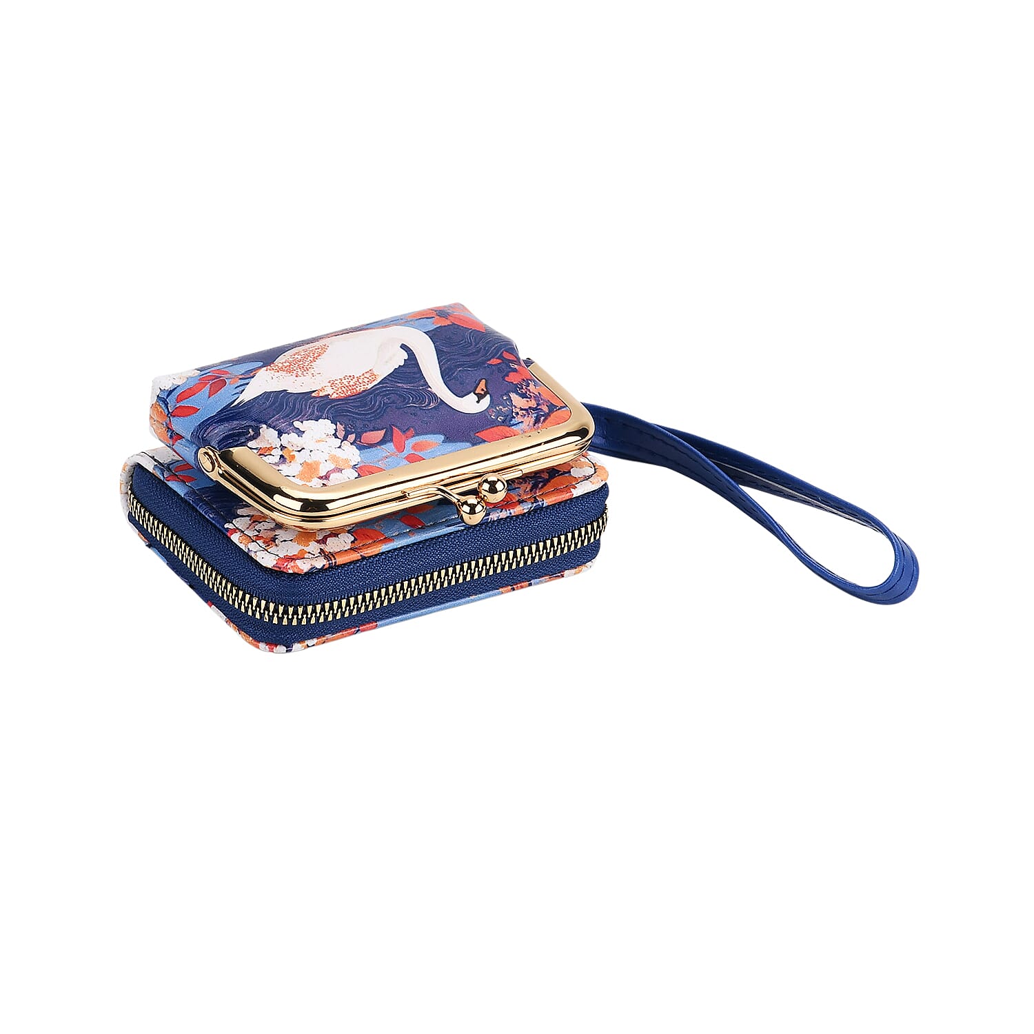 White Swan & Maple Leaf Print RFID Wallet