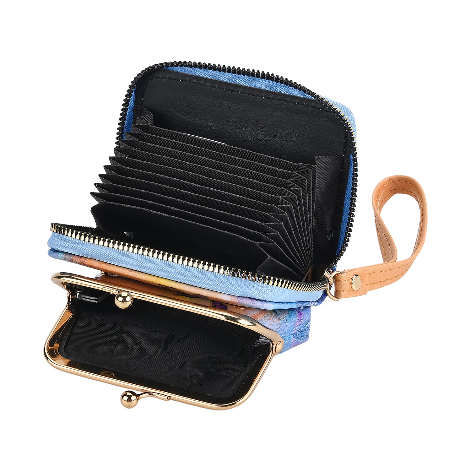 Floral & Butterfly Print RFID Wallet - Multicolour