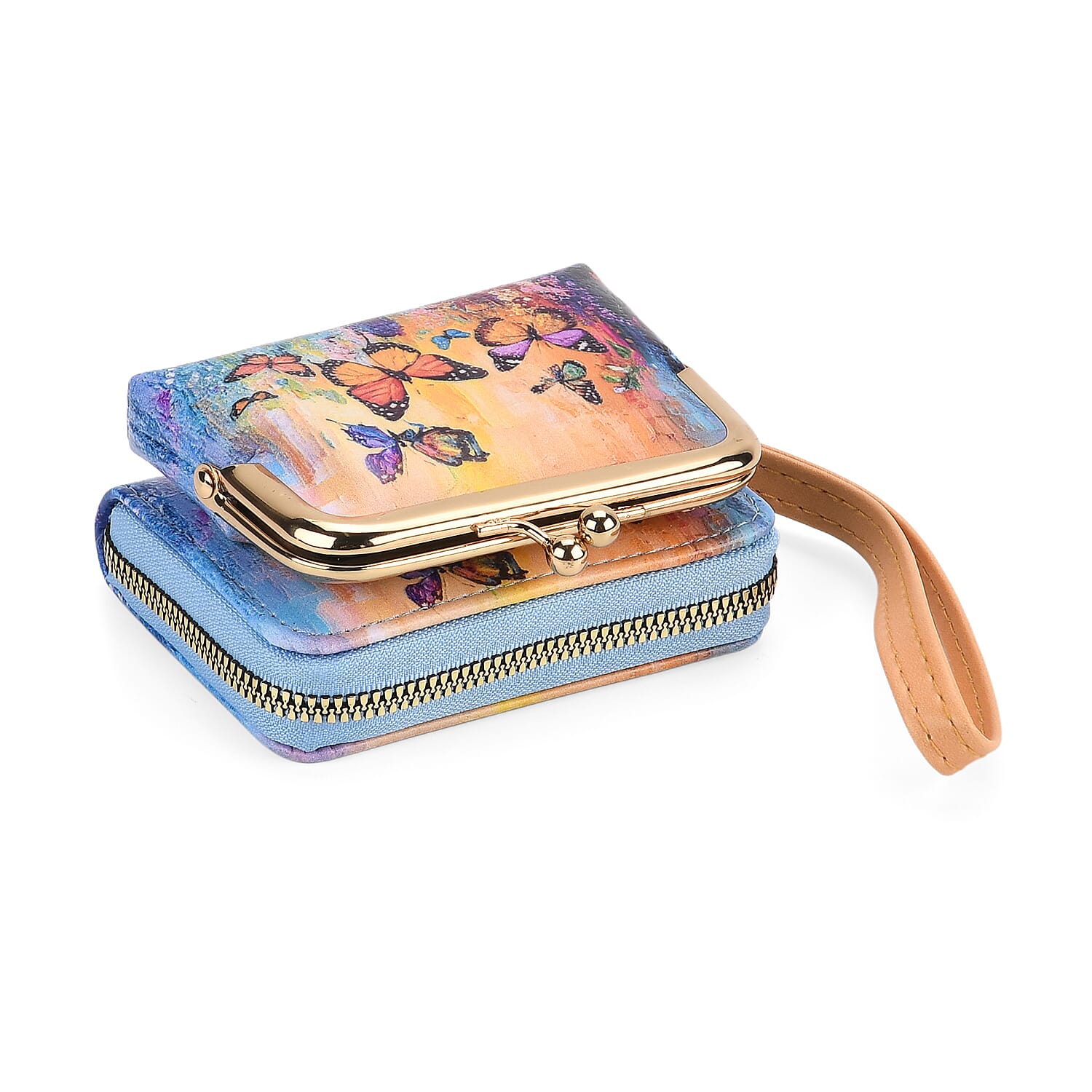 Floral & Butterfly Print RFID Wallet - Multicolour