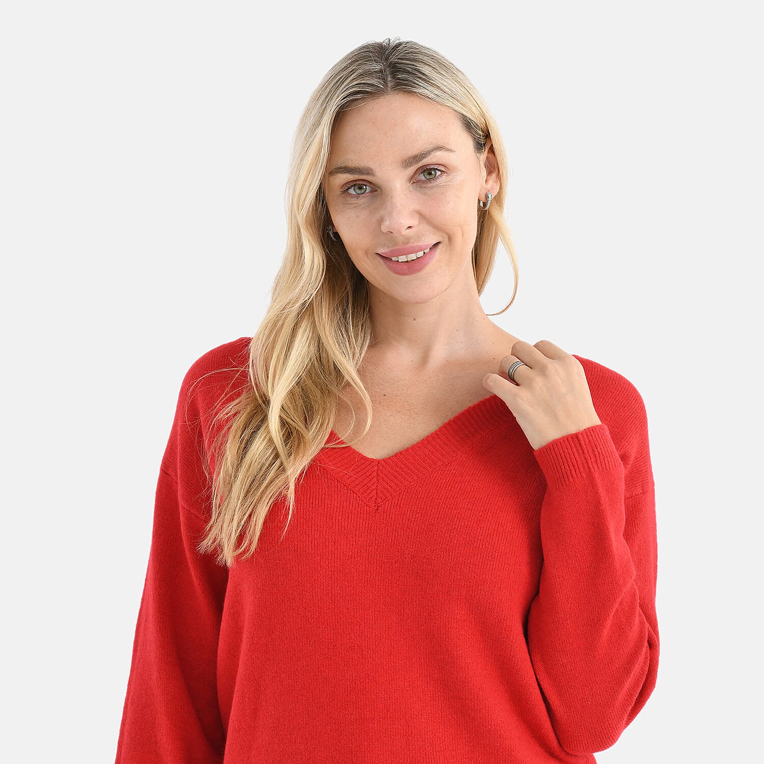 Maisi V-neck knitted jumper