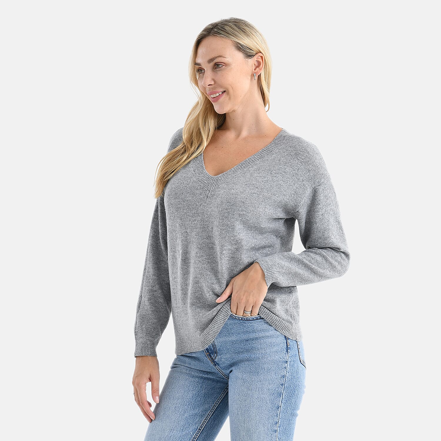 Maisi V-neck knitted jumper