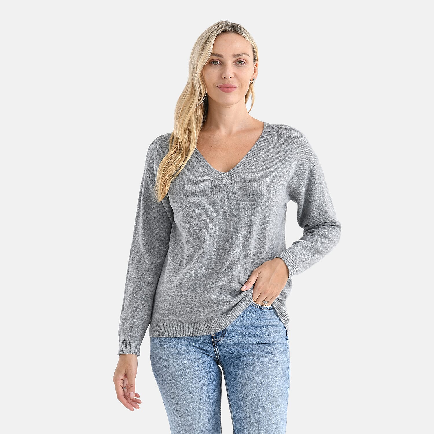 Maisi V-neck knitted jumper