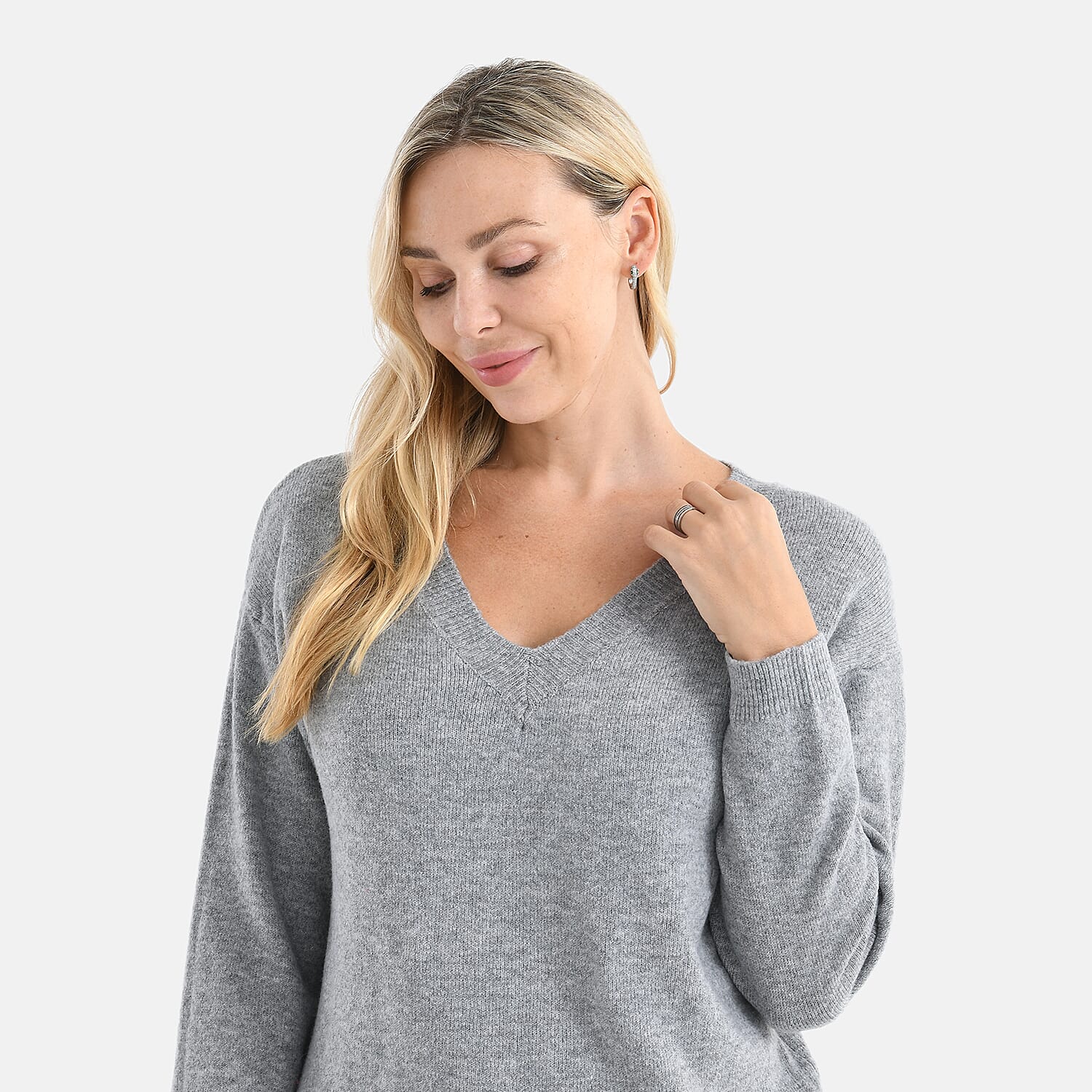 Maisi V-neck knitted jumper