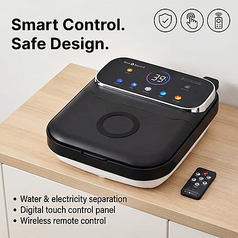 Bliss - Beyond BE-F2200 Ultra Foldable Electric Foot Spa - Digital Colour Screen Massager with Red Light Therapy