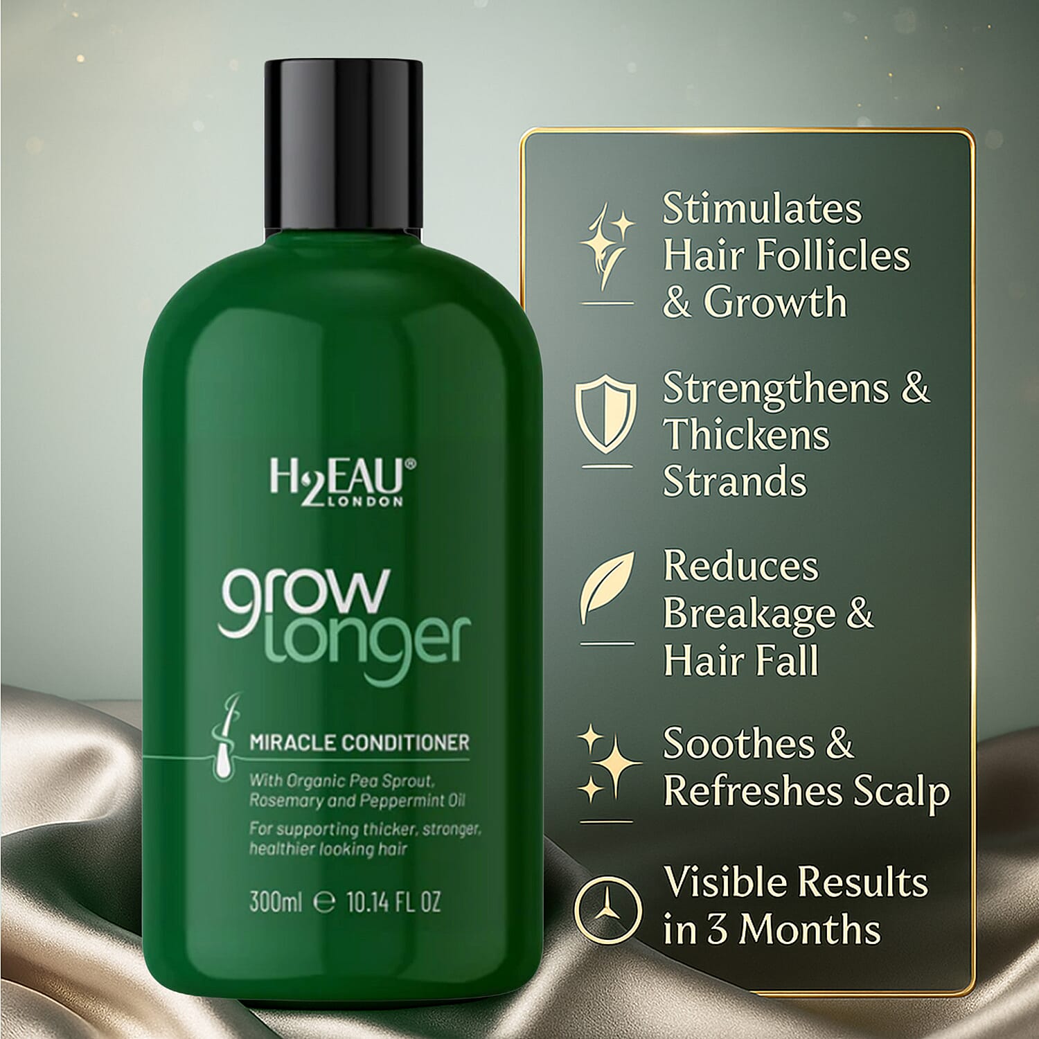 H2EAU London Grow Longer Miracle Conditioner - 300ml