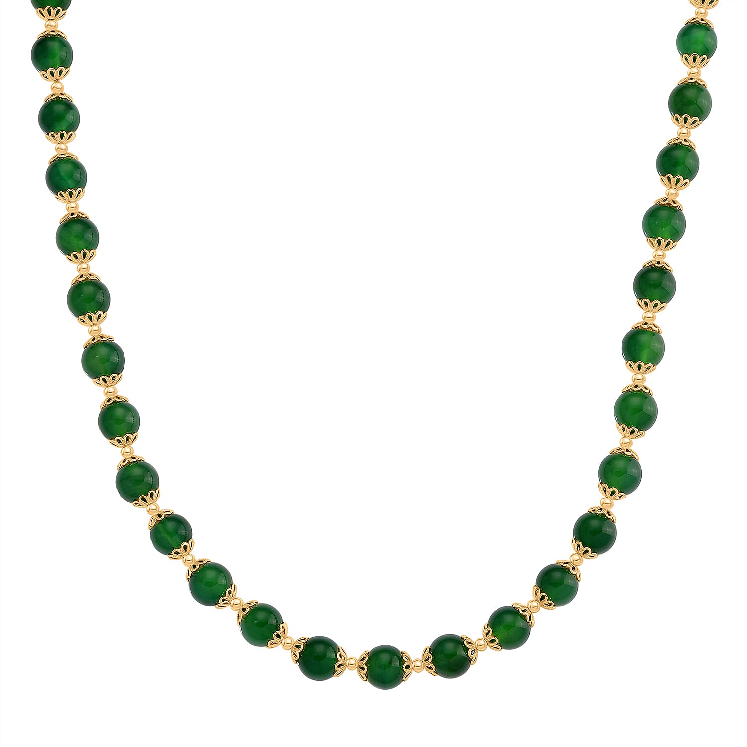 One Time Deal- Green Verde Onyx Beads Necklace (Size 18 - 2 Ext)  200.00 Ct.